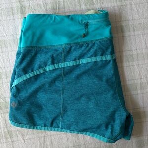 Lululemon Speed Up Women’s Teal Shorts - Stretch Performance